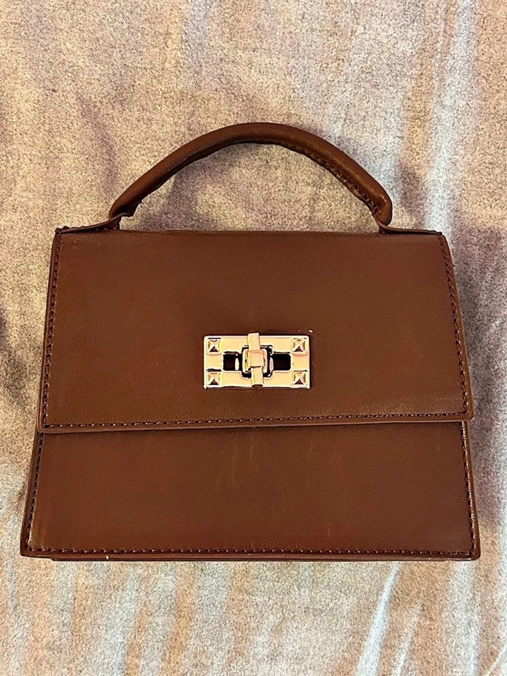 Little Brown Chain Handle Bag